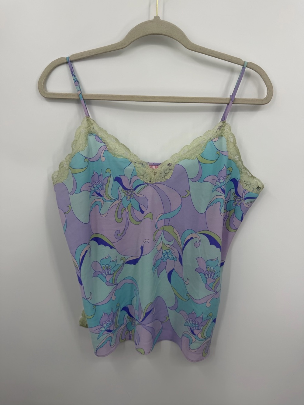 Cruz‎ | 90s Vintage Floral Print Satin Slip top